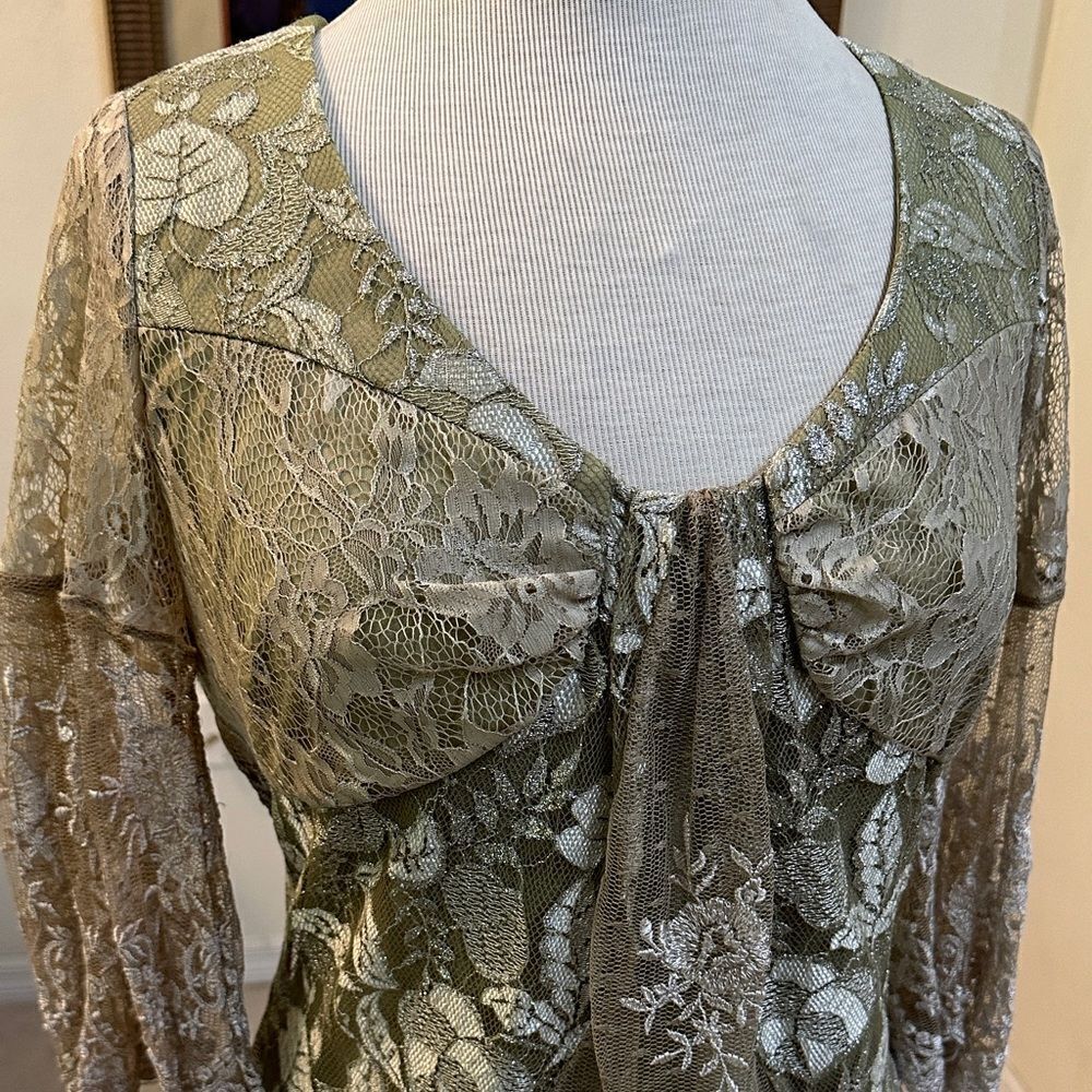 Spencer Alexis Collection Elegant Lace Overlay Dress Size 8 - Picture 12 of 15